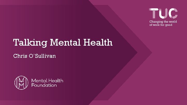 Talking Mental Health Chris O’Sullivan 
