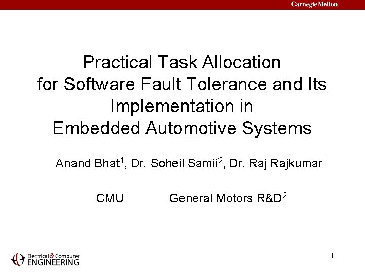 Practical Task Allocation for Software Fault Tolerance and Its Implementation in Embedded Automotive Systems