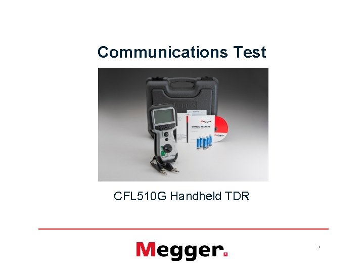 Communications Test CFL 510 G Handheld TDR 1 