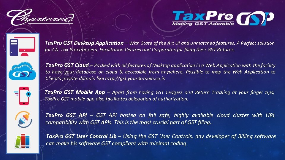 Tax. Pro GST Desktop Application – With State of the Art UI and unmatched