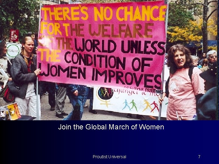 Join the Global March of Women Proutist Universal 7 