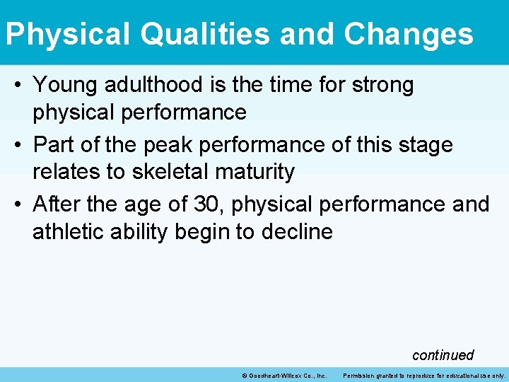 Chapter 10 Early Adulthood Ages 20 through 39