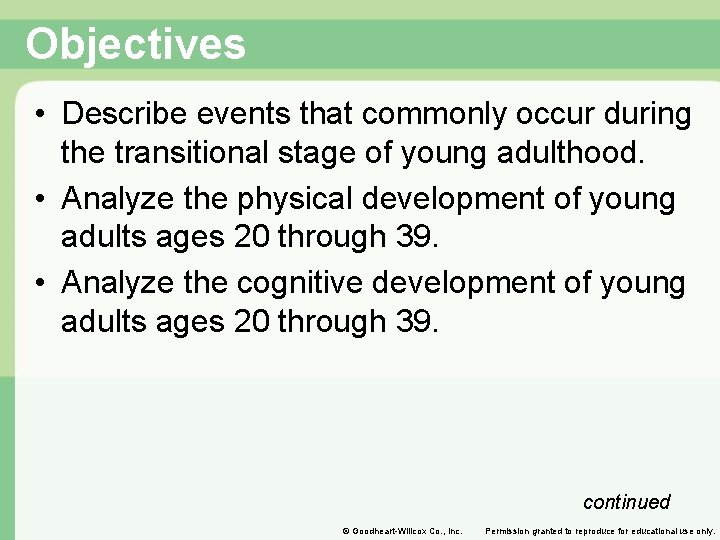 Chapter 10 Early Adulthood Ages 20 through 39