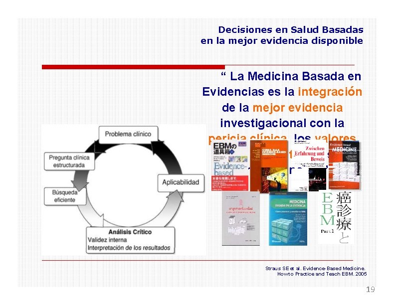 Decisiones en Salud Basadas en la mejor evidencia disponible “ La Medicina Basada en