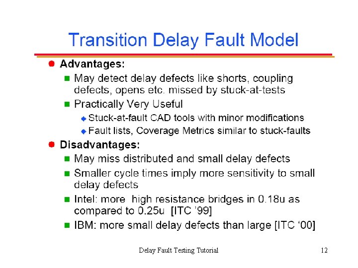 Delay Fault Testing Tutorial 12 