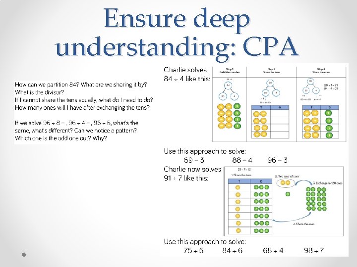 Ensure deep understanding: CPA 