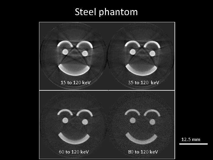 Steel phantom 15 to 120 ke. V 35 to 120 ke. V 12. 5