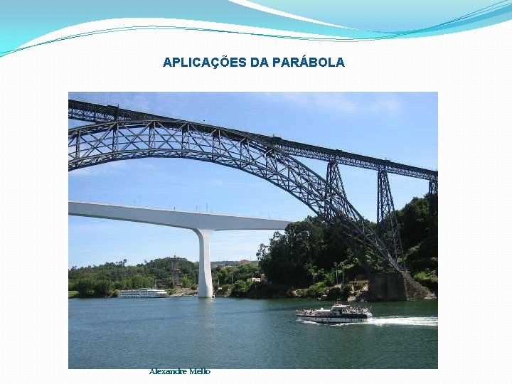 APLICAÇÕES DA PARÁBOLA Alexandre Mello 
