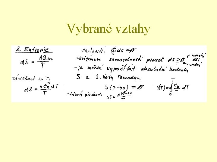 Vybrané vztahy 