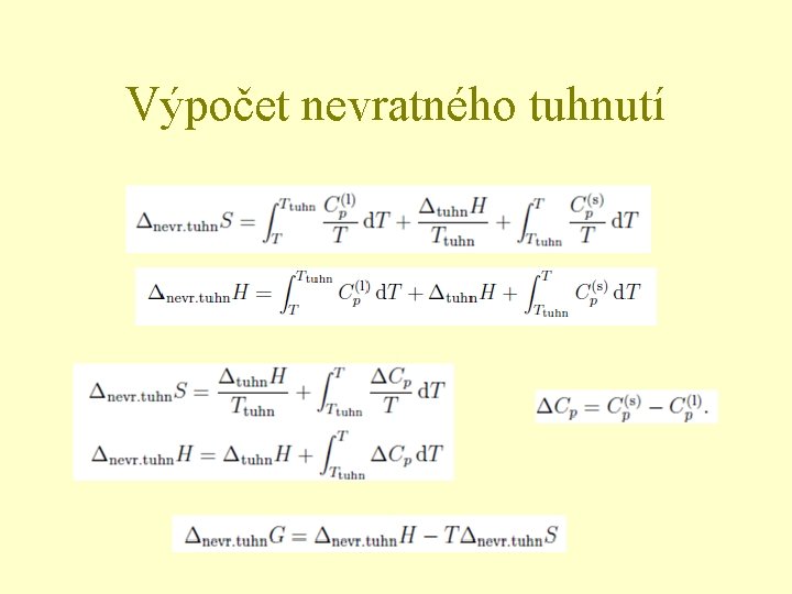 Výpočet nevratného tuhnutí 