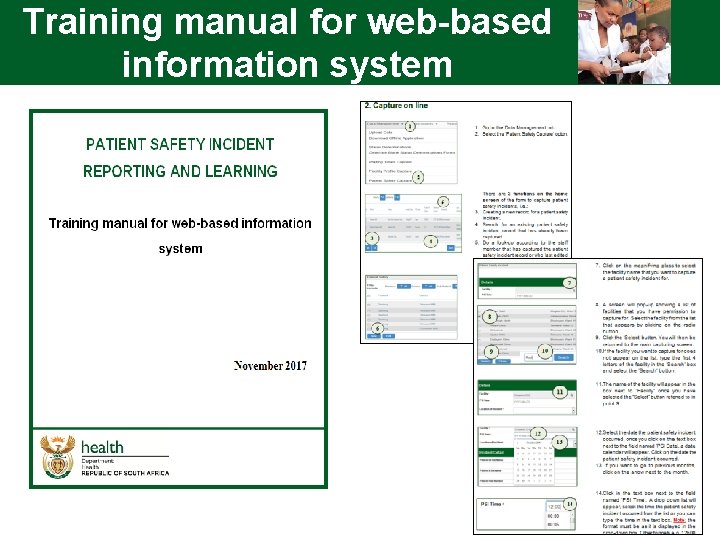 Training manual for web-based information system 