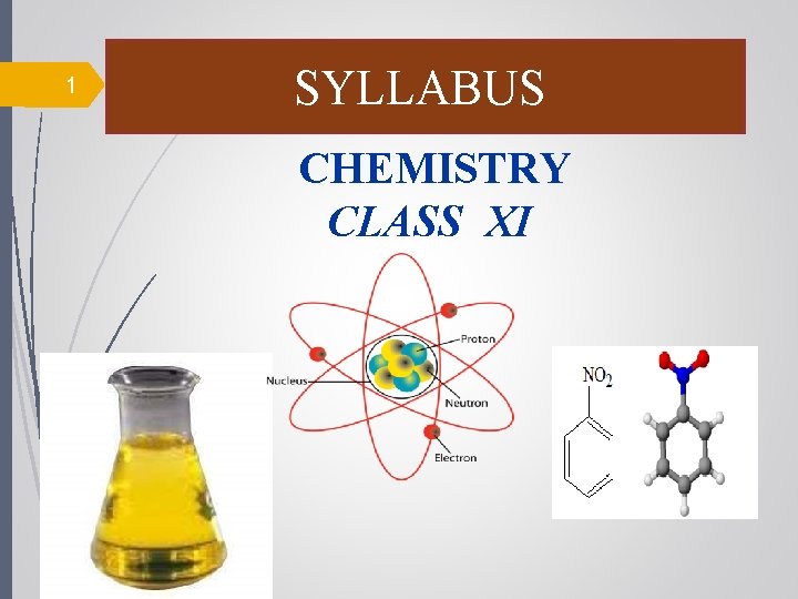 1 SYLLABUS CHEMISTRY CLASS XI 