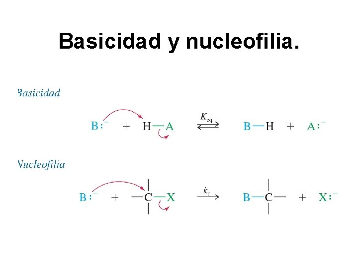 Basicidad y nucleofilia. 