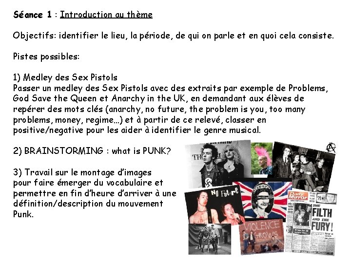 Séance 1 : Introduction au thème Objectifs: identifier le lieu, la période, de qui
