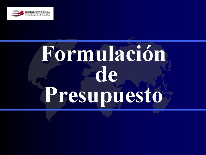 Formulación de Presupuesto 