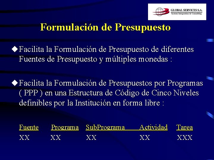 Formulación de Presupuesto u Facilita la Formulación de Presupuesto de diferentes Fuentes de Presupuesto