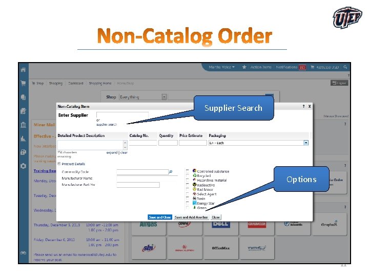 Supplier Search Options 11 Supplier Search Options 11
