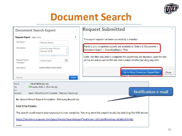 Document Search Notification e-mail 25 Document Search Notification e-mail 25