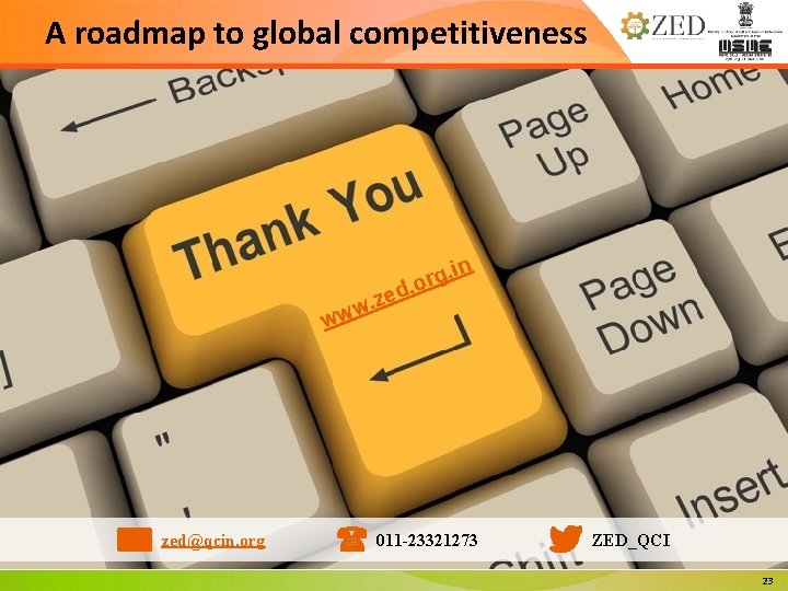 A roadmap to global competitiveness n . i g r o. ww zed@qcin. org
