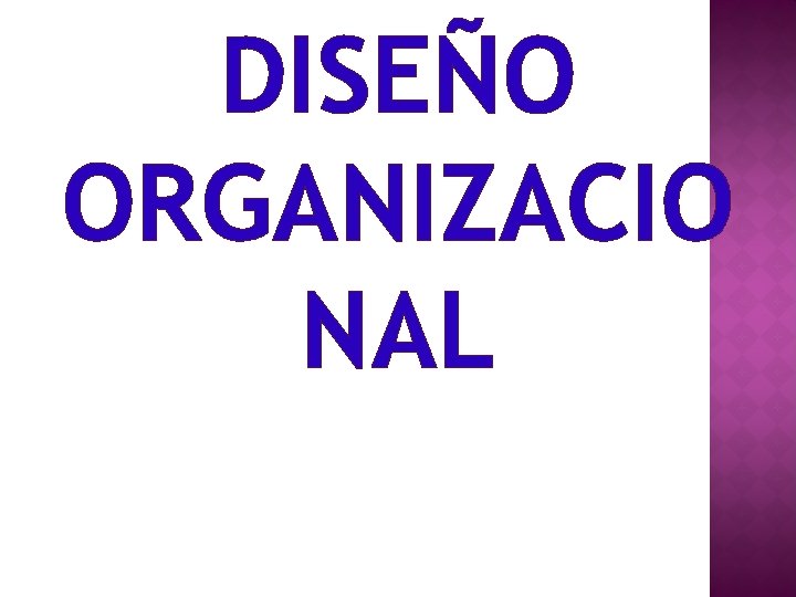 DISEÑO ORGANIZACIO NAL 