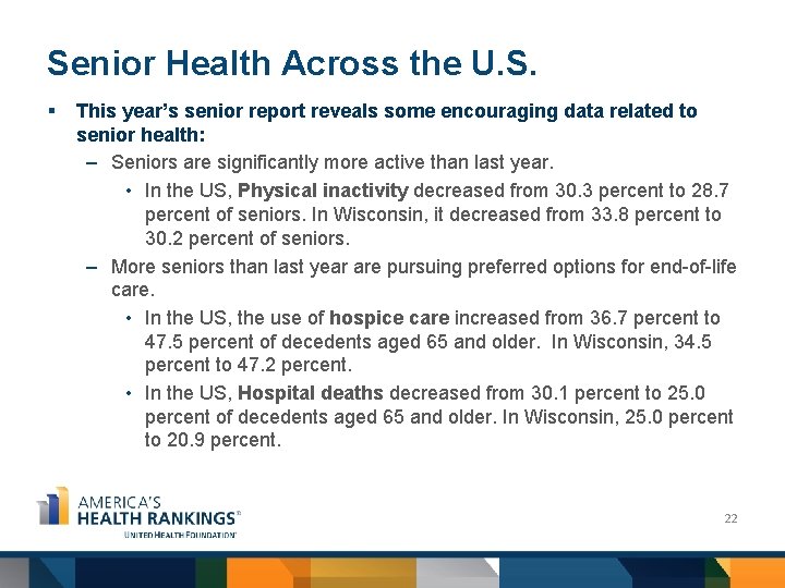 Senior Health Across the U. S. § This year’s senior report reveals some encouraging