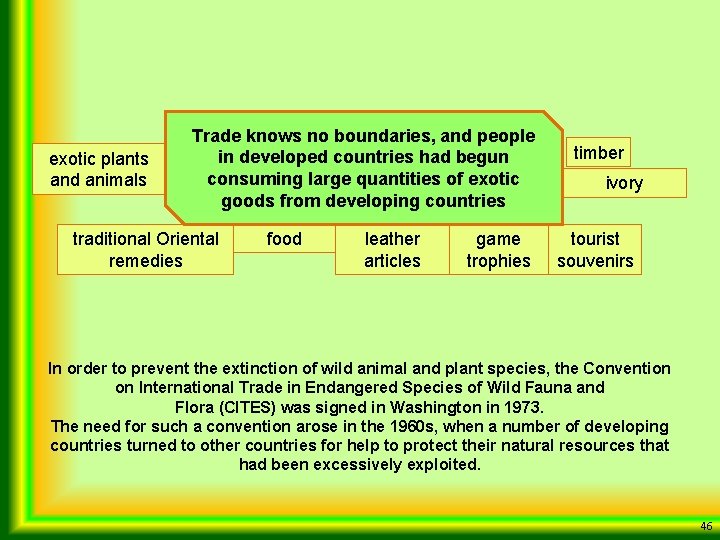 exotic plants and animals Trade knows no boundaries, and people in developed countries had