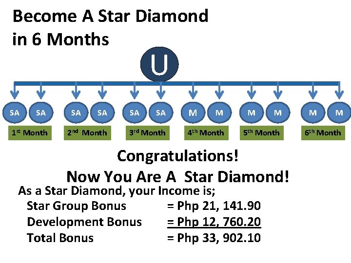 Become A Star Diamond in 6 Months U SA SA 1 st Month SA
