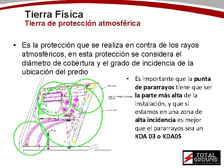 Tierra Física Tierra de protección atmosférica • Es la protección que se realiza en