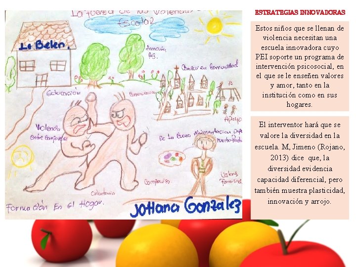 ESTRATEGIAS INNOVADORAS Estos niños que se llenan de violencia necesitan una escuela innovadora cuyo