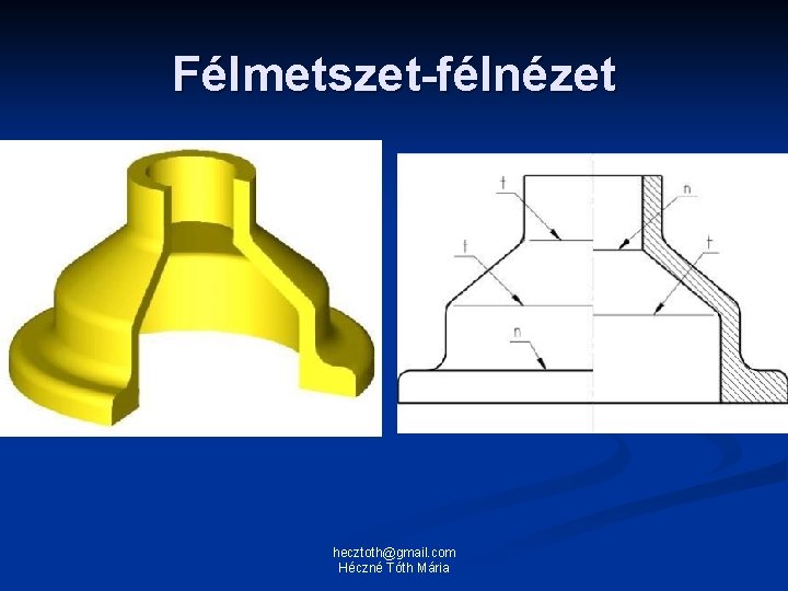 Félmetszet-félnézet hecztoth@gmail. com Héczné Tóth Mária 