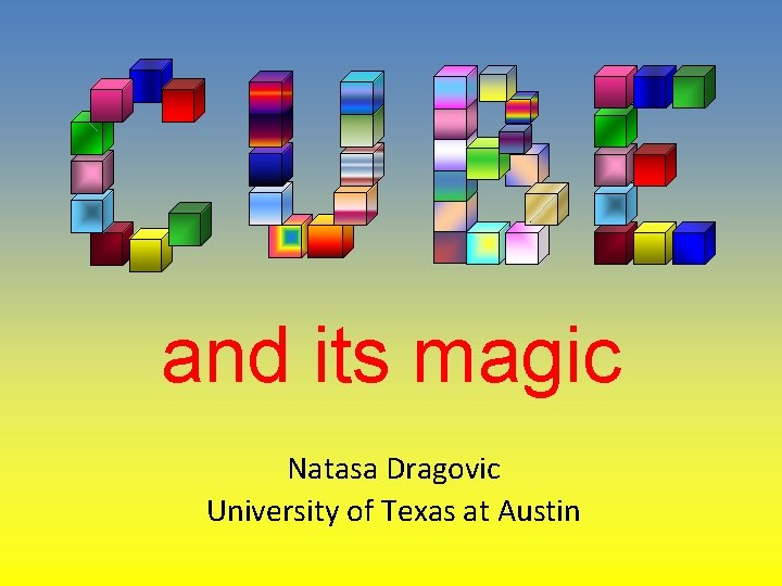 and its magic Natasa Dragovic University of Texas at Austin 