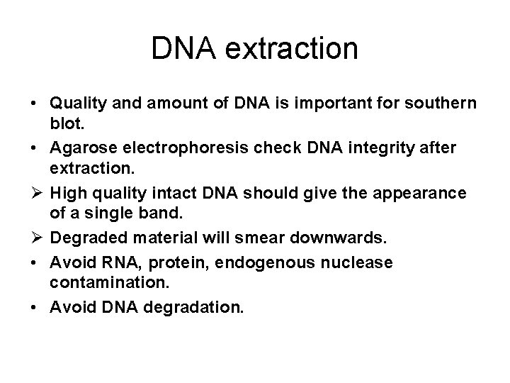 southern blot background a method to detect the