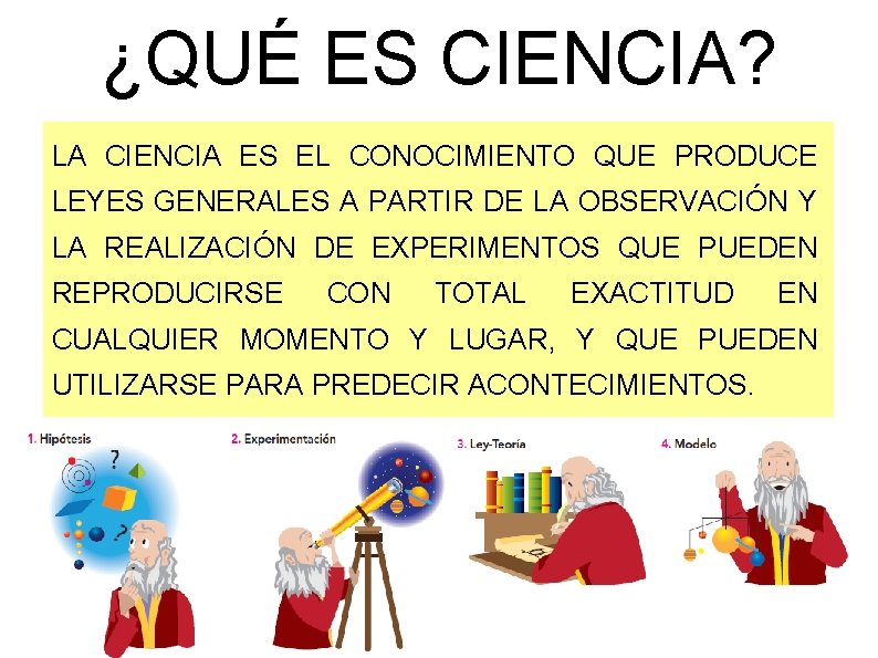 ¿QUÉ ES CIENCIA? LA CIENCIA ES EL CONOCIMIENTO QUE PRODUCE LEYES GENERALES A PARTIR