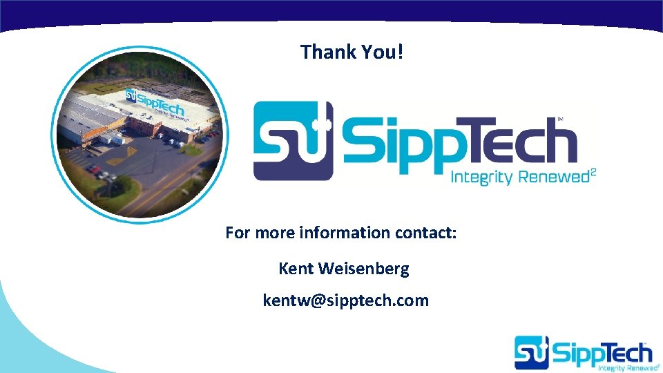 Thank You! For more information contact: Kent Weisenberg kentw@sipptech. com 