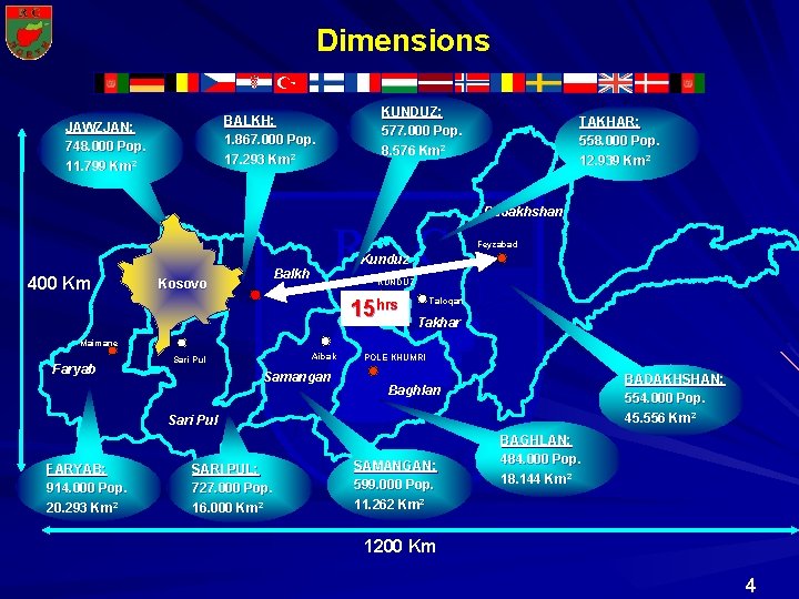Dimensions Kosovo Badakhshan Feyzabad Kunduz Balkh Shiberghan TAKHAR: 558. 000 Pop. 12. 939 Km Dimensions Kosovo Badakhshan Feyzabad Kunduz Balkh Shiberghan TAKHAR: 558. 000 Pop. 12. 939 Km