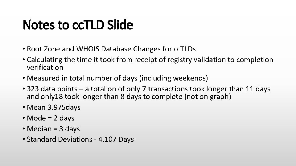 Notes to cc. TLD Slide • Root Zone and WHOIS Database Changes for cc.