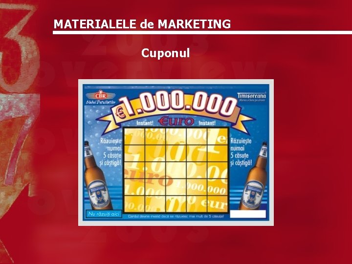 MATERIALELE de MARKETING Cuponul 