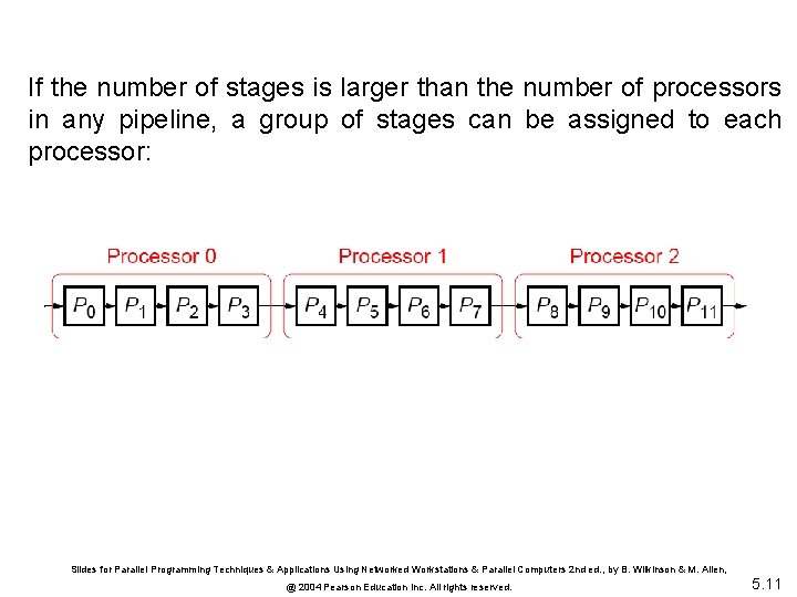 If the number of stages is larger than the number of processors in any