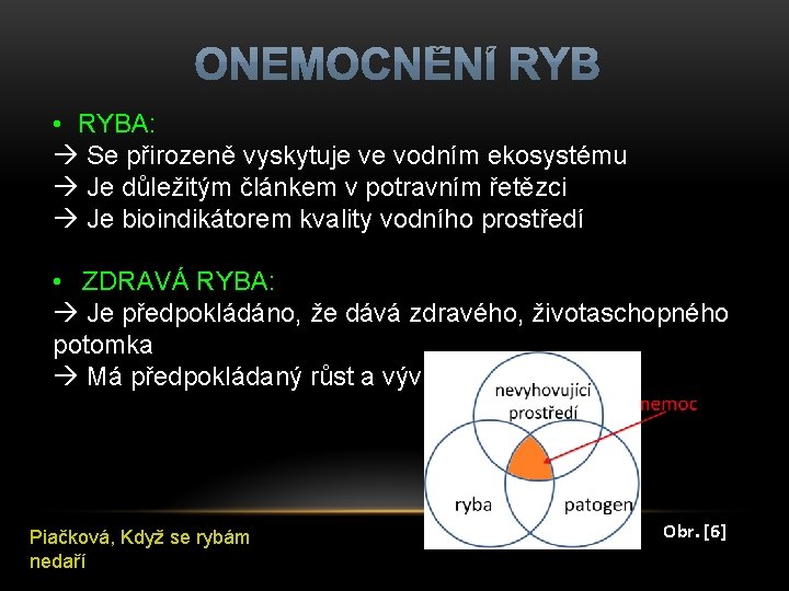  • RYBA: Se přirozeně vyskytuje ve vodním ekosystému Je důležitým článkem v potravním