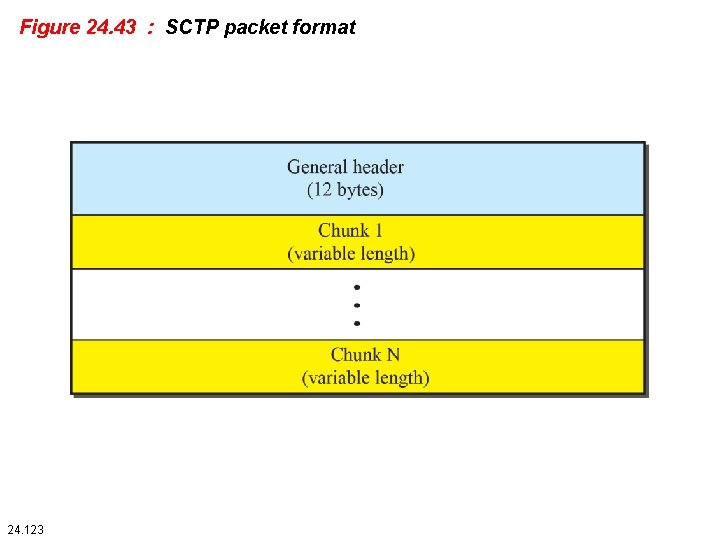 Figure 24. 43 : SCTP packet format 24. 123 