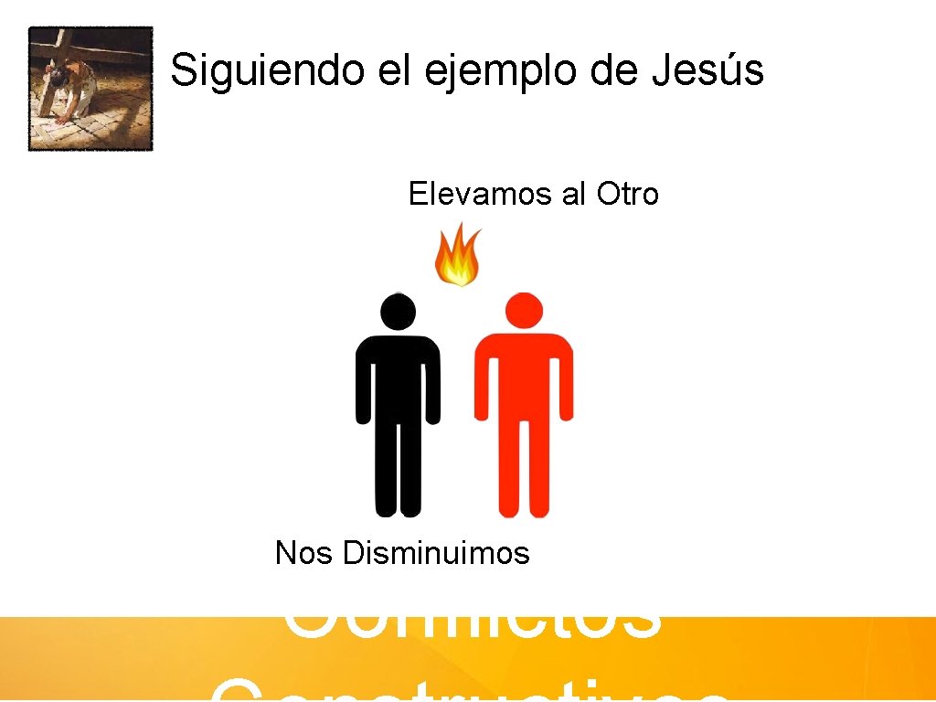 Siguiendo el ejemplo de Jesús Elevamos al Otro Nos Disminuimos Conflictos 