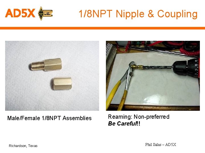 AD 5 X 1/8 NPT Nipple & Coupling Male/Female 1/8 NPT Assemblies Richardson, Texas