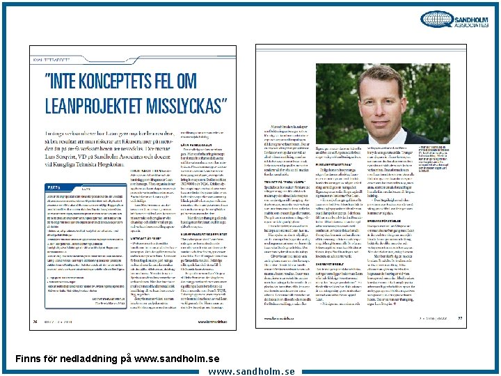 Finns för nedladdning på www. sandholm. se 