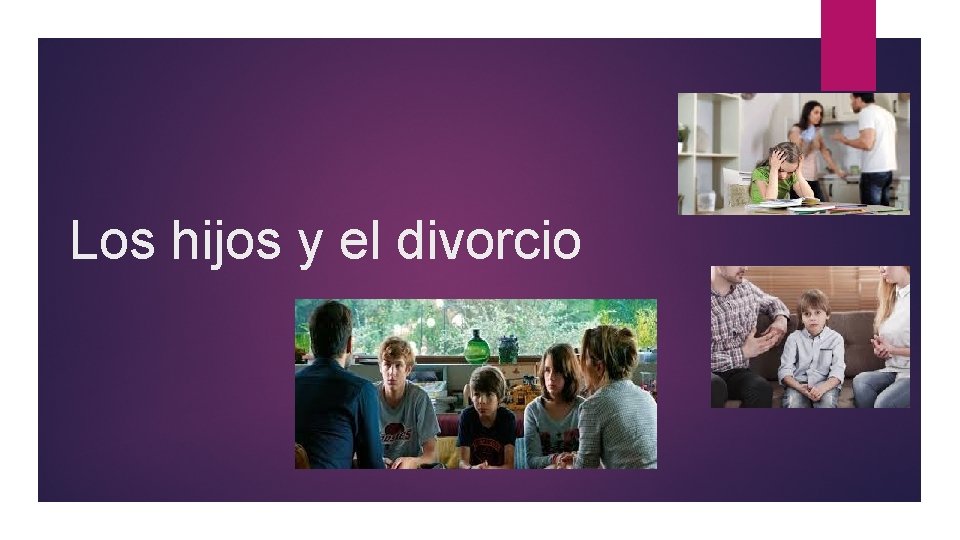 Los hijos y el divorcio 