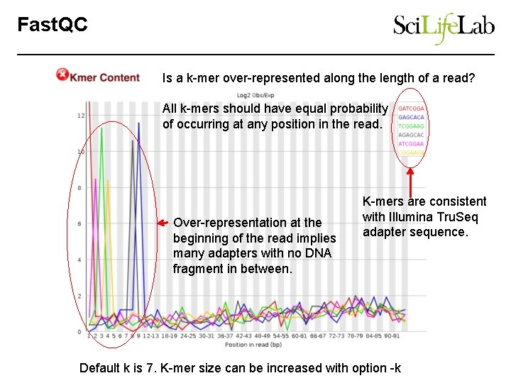 Fast. QC Is a k-mer over-represented along the length of a read? All k-mers