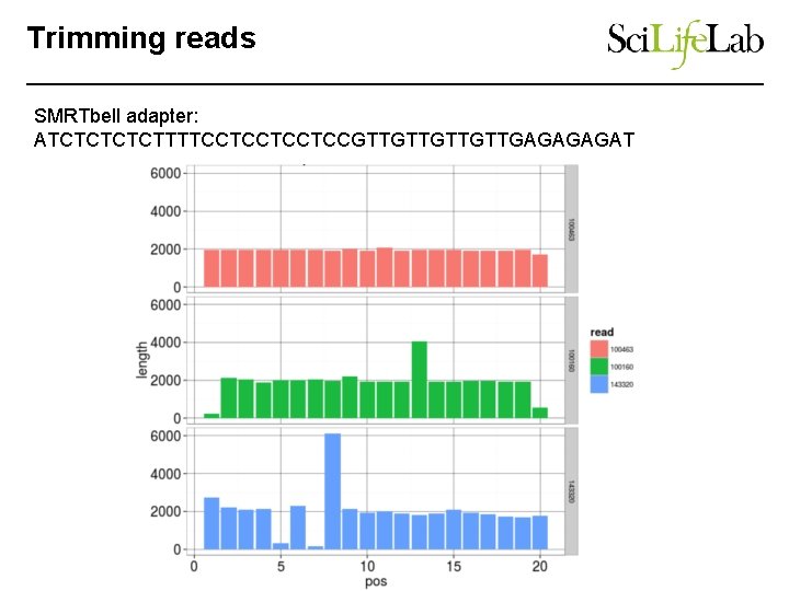 Trimming reads SMRTbell adapter: ATCTCTTTTCCTCCGTTGTTGAGAT 