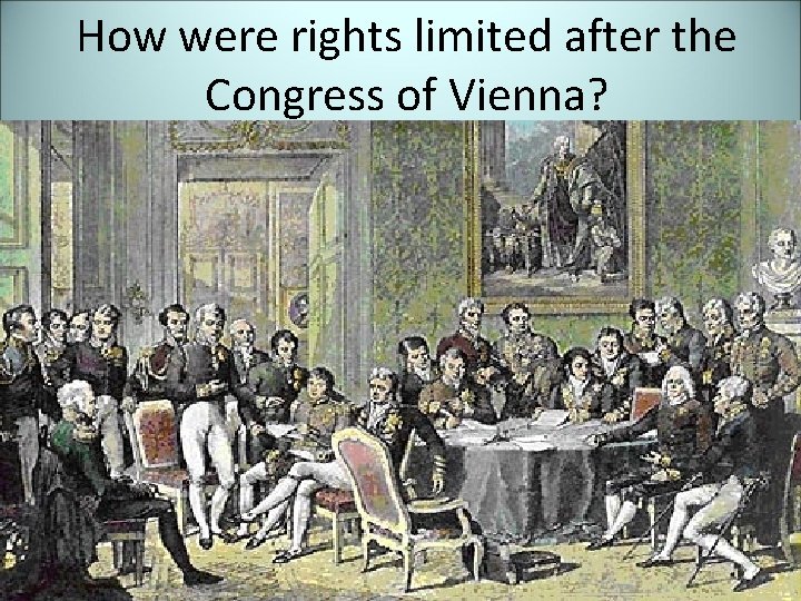 How were rights limited after the Congress of Vienna? 