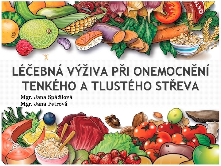 LÉČEBNÁ VÝŽIVA PŘI ONEMOCNĚNÍ TENKÉHO A TLUSTÉHO STŘEVA Mgr. Jana Spáčilová Mgr. Jana Petrová