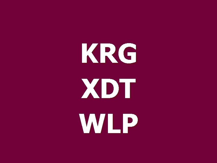 KRG XDT WLP 