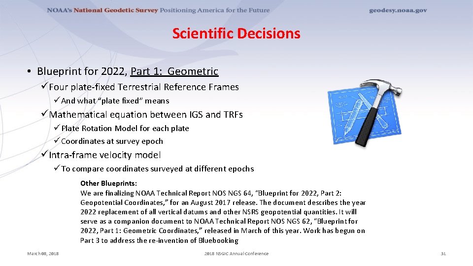 Scientific Decisions • Blueprint for 2022, Part 1: Geometric üFour plate-fixed Terrestrial Reference Frames